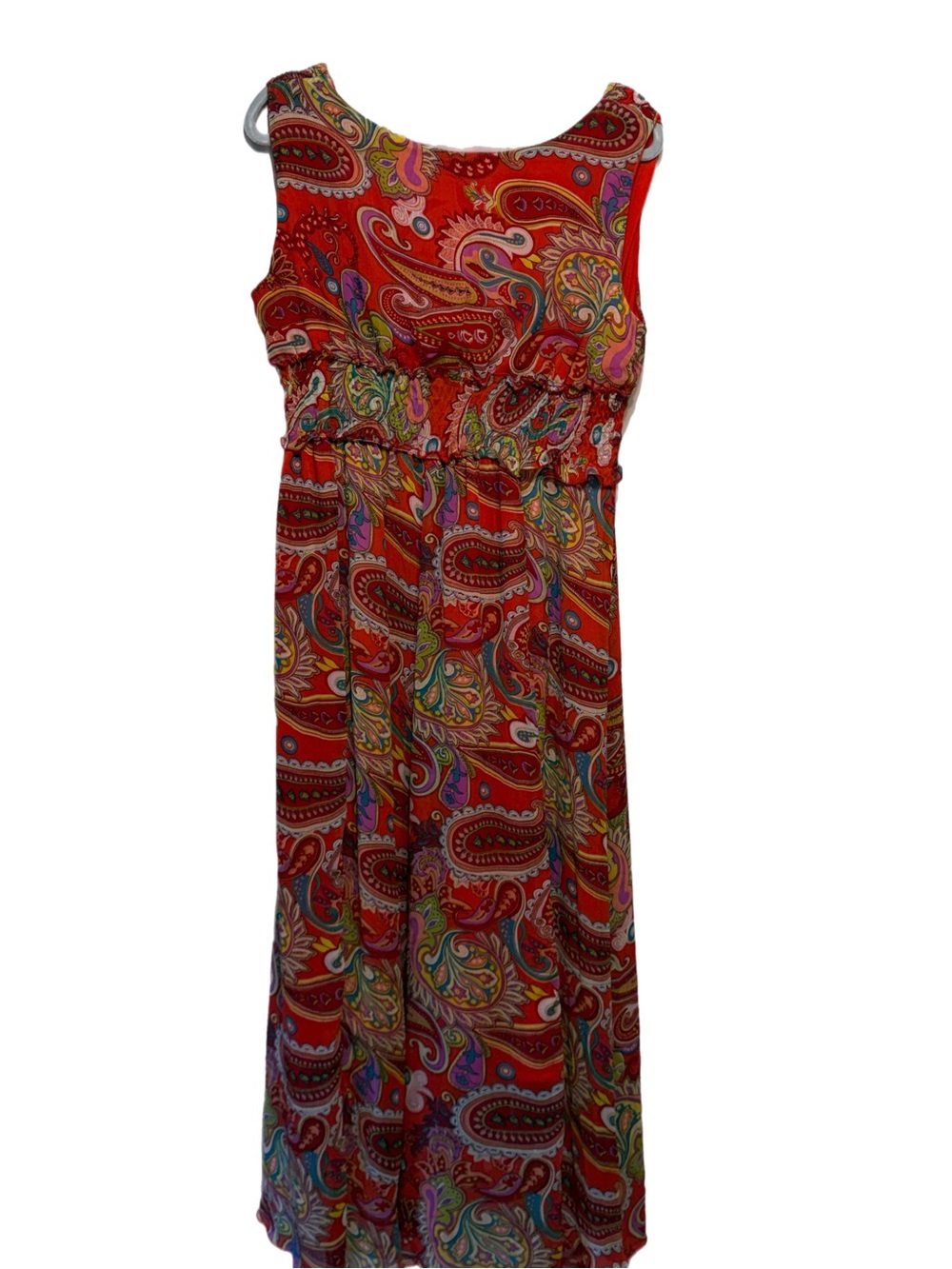 Jessica Taylor 2X Red Paisley Detail Dress - Picture 2 of 5